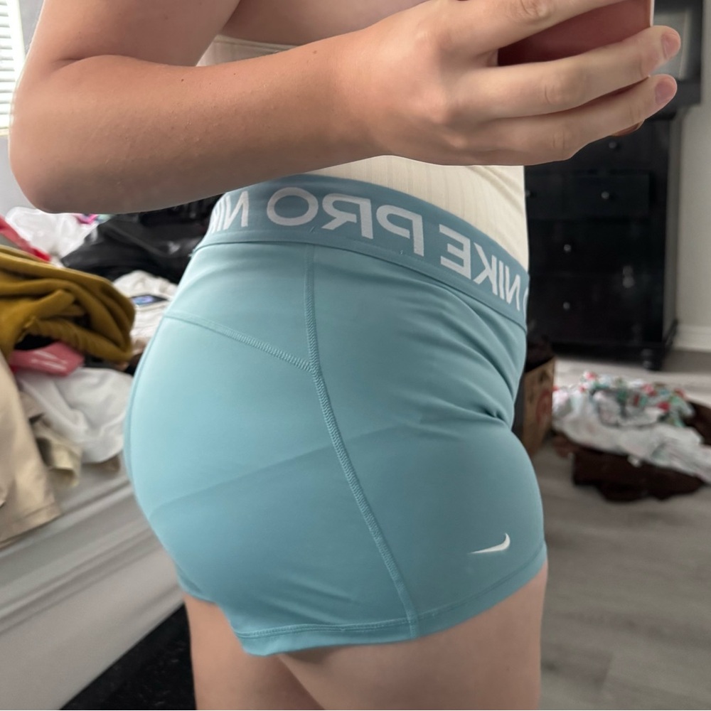 Nike Women's Pro Teal Athletic Shorts